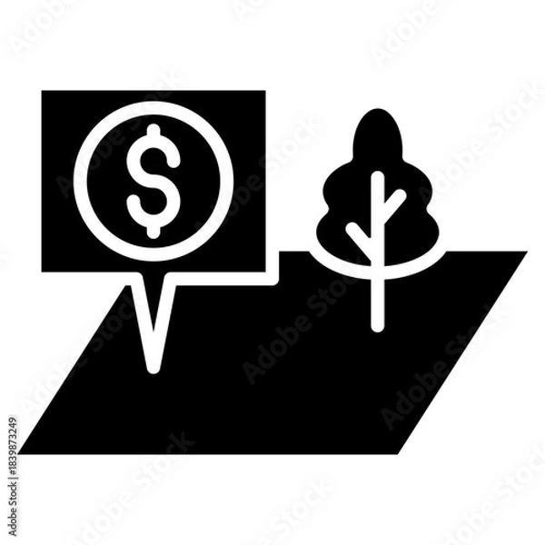 Obraz property land icon vector