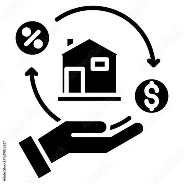 Obraz mortgage icon vector