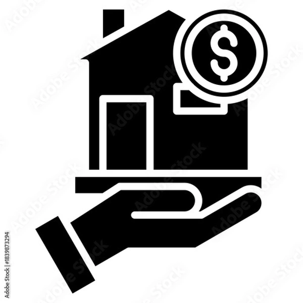 Obraz house agent icon vector