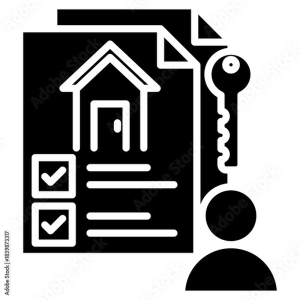 Obraz house tenant icon vector