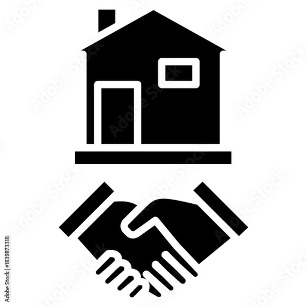 Obraz house deal icon vector