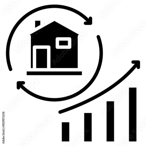 Obraz house investment icon vector