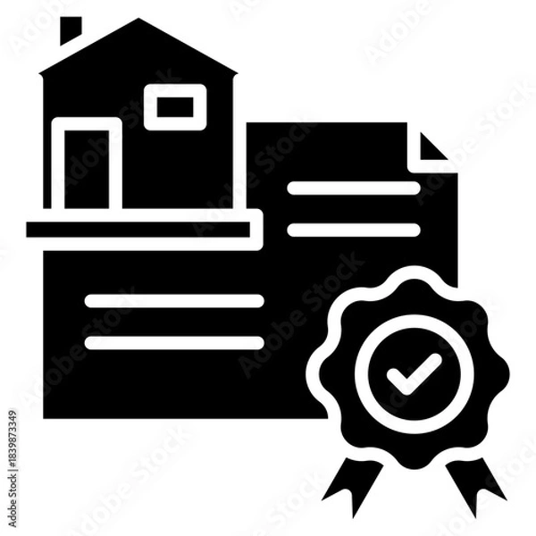 Obraz house deed icon vector