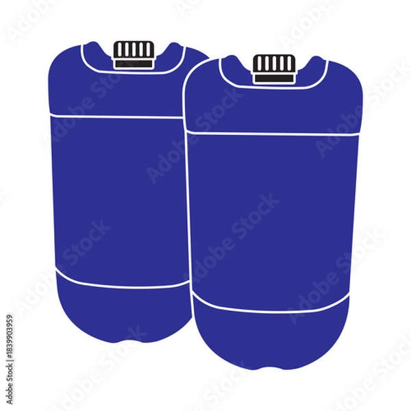 Fototapeta plastic jerry cans design