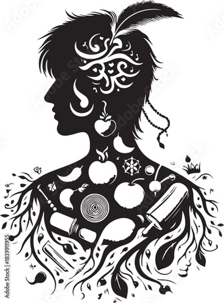 Obraz Man Tattoo Sticker