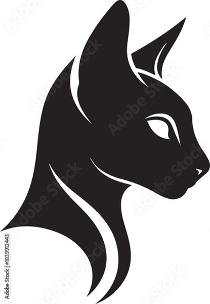 Obraz black cat head