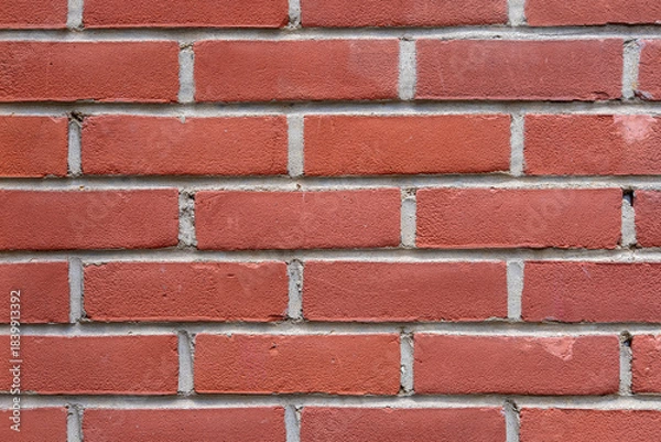 Obraz Background from a wall made of clean red bricks