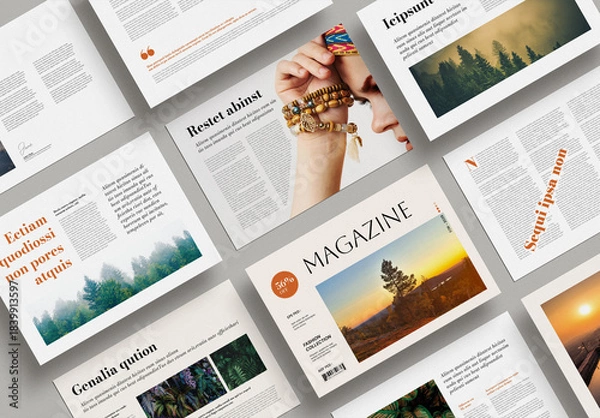 Fototapeta Magazine Layout