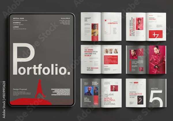Fototapeta Portfolio Brochure Template