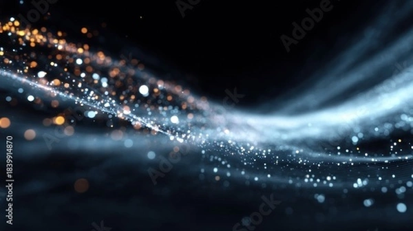 Obraz Abstract particles motion