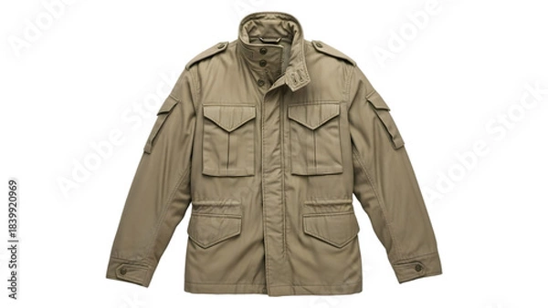 Obraz Mens m65 field jacket in olive drab color isolated on transparent background