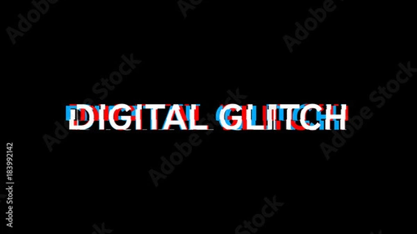 Obraz Blocky Digital Glitch Title