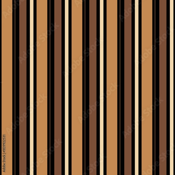 Obraz Vertical Stripes Seamless Pattern With Brown Color Design