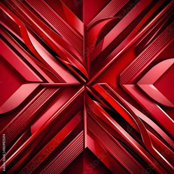 Obraz Elegant red geometric background
