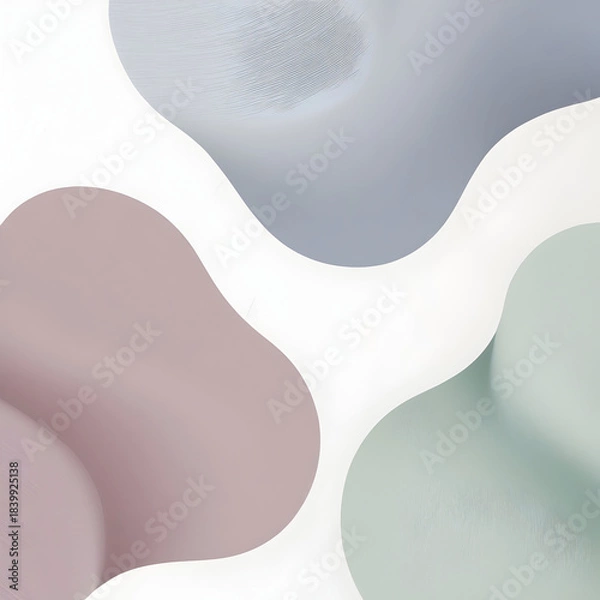 Obraz Background with 3 abstract wavy shapes