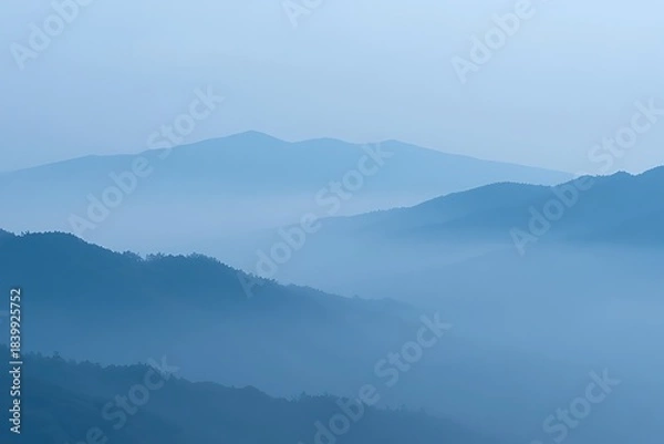 Fototapeta misty mountain landscape