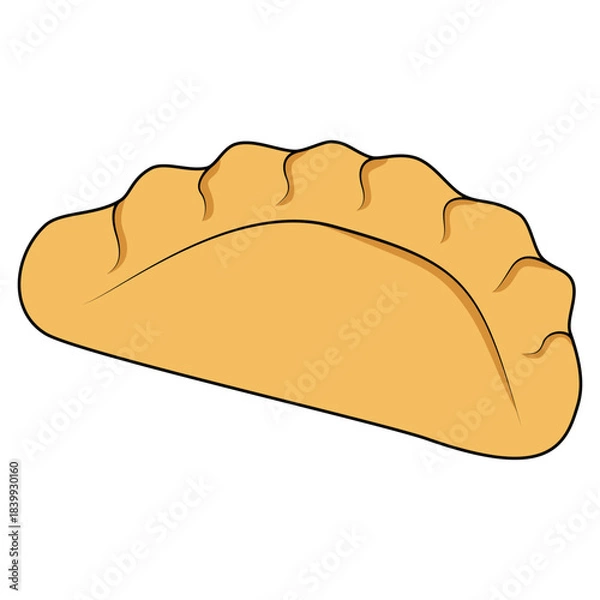 Obraz illustration of gyoza dumpling 