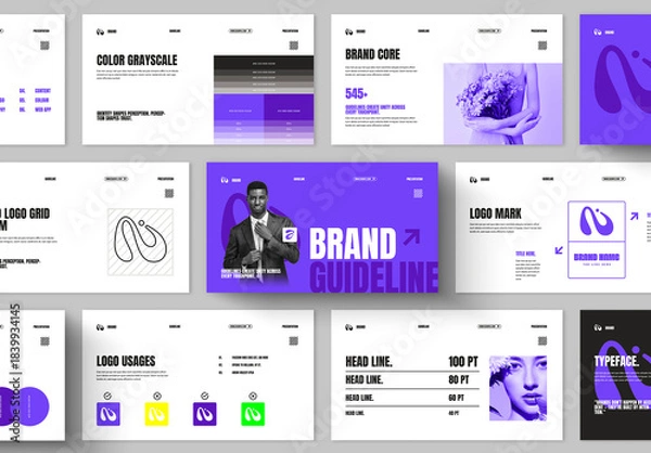 Obraz Corporate Identity Style Brand Guideline Layout