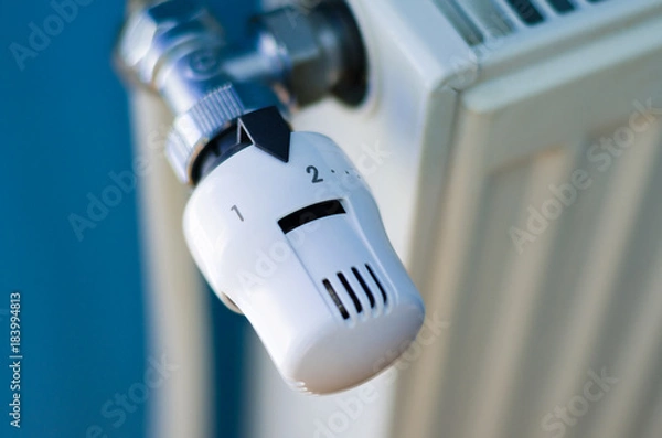 Obraz Radiator thermostat valve close up