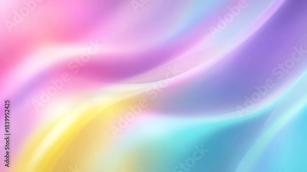 Obraz Soft rainbow colors blend seamlessly in dreamy abstract background