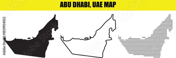 Obraz Abu dhabi, uae map