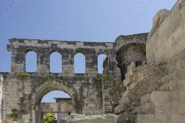 Fototapeta Ancient ruins of Diocletian Palace in Split, Croatia