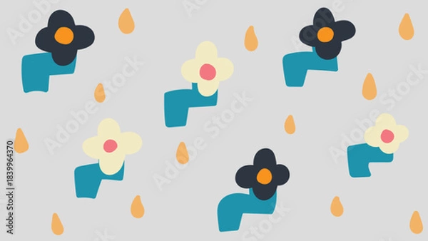 Fototapeta 動画配信用の背景74　レトロかわいい蛇口