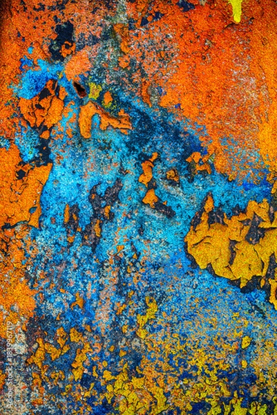 Obraz graffiti on the wall, old texture paint ,grunge background	