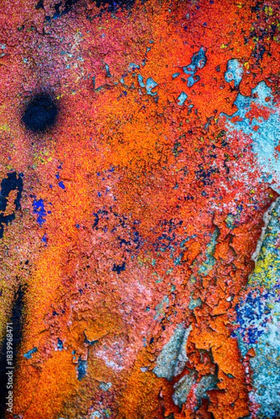 Obraz graffiti on the wall, old texture paint ,grunge background	