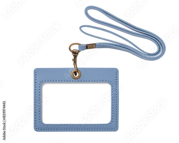 Obraz レザー製のカードホルダー。社員証