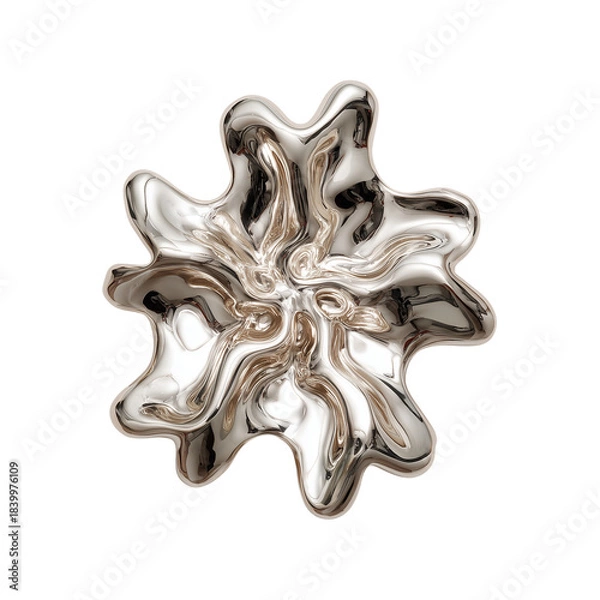 Obraz Abstract chrome splash sculpture