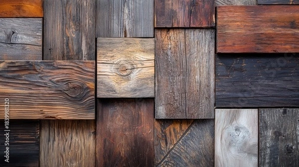 Obraz Wooden blocks background texture