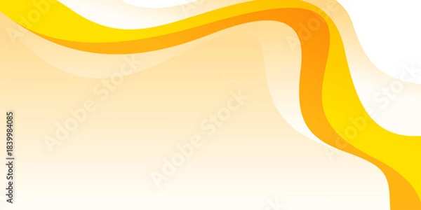 Obraz Abstract Orange-yellow and white background with wave shapes, fluid dynamic wallpaper, suitable for templates, sale banners, business ads, events, presentations, web, and pages