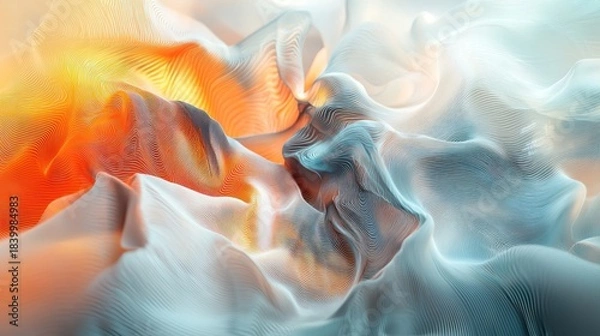 Obraz Abstract flowing shapes and textures