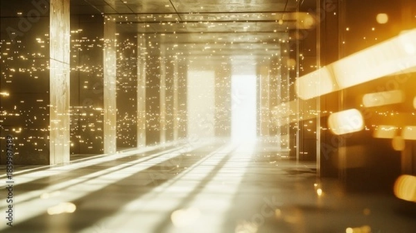 Obraz Abstract light corridor perspective