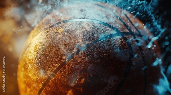 Obraz Basketball with fire and ice elements