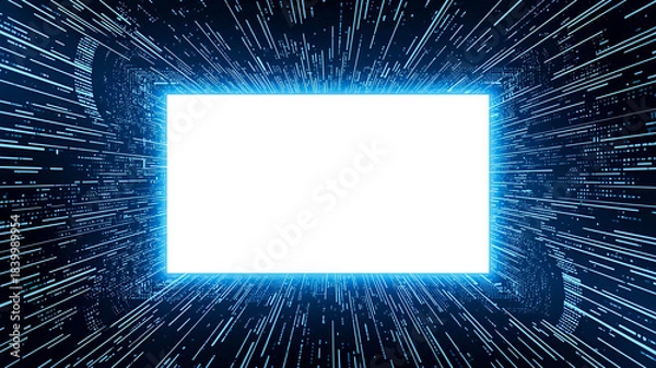 Obraz デジタルな光と明るいスクリーンのイラスト
