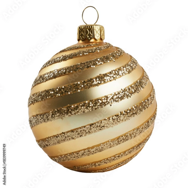 Obraz Golden Glitter Christmas Bauble