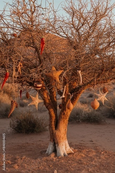 Obraz Decorated Tree with Star Pepper Ornament