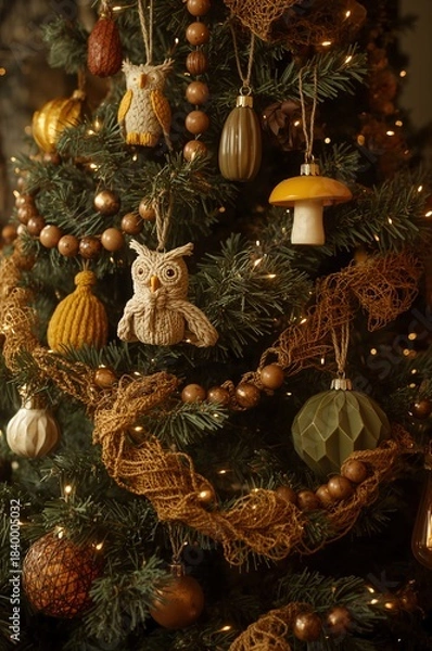 Obraz Christmas tree ornaments decorations for festive season