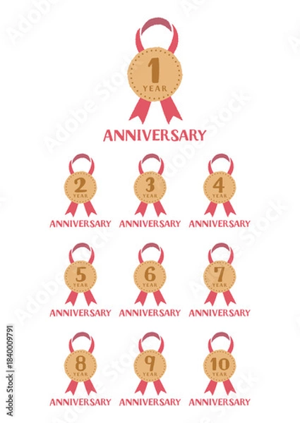 Obraz 周年記念シール　イラスト