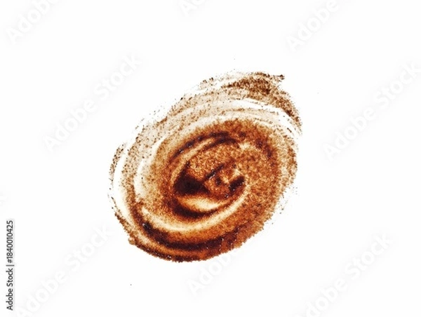 Obraz Coffe splash isolated on white background, Top view