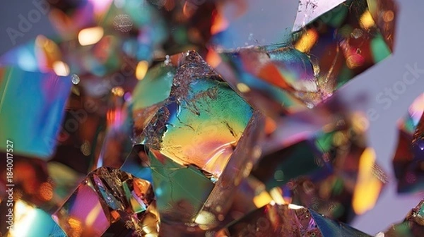 Fototapeta Abstract Colorful Crystal Fragmentation
