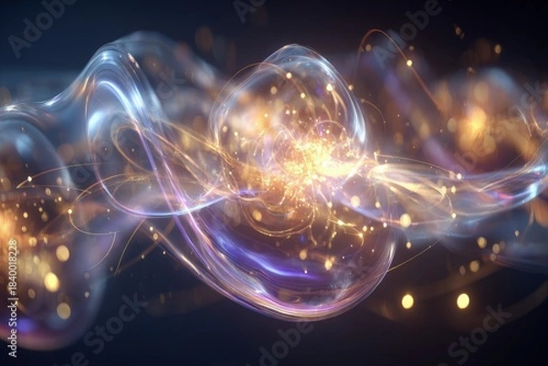 Fototapeta Abstract Glowing Particles Design