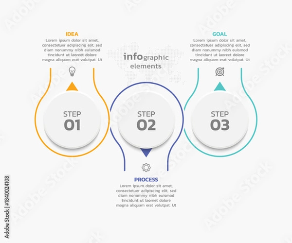 Obraz Vector infographic business template colorful design