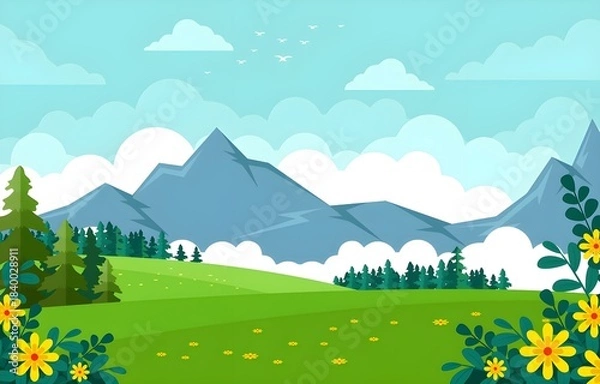 Obraz summer landscape with mountains