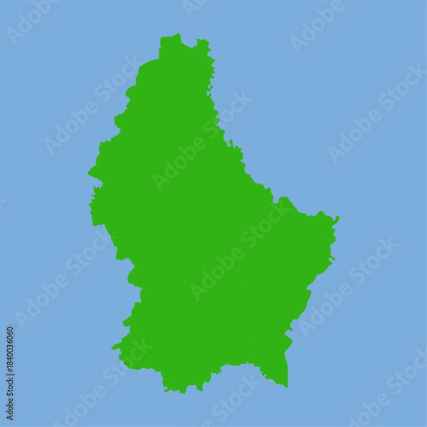 Fototapeta Luxembourg Map - Green World Map International vector template with High detailed isolated on blue background - Vector