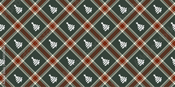 Obraz Christmas edition plaid patterns, for clothes, jackets, backgrounds, etc., patterns for textile fabrics.