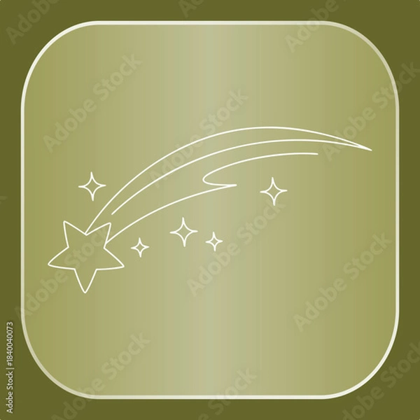 Obraz Simple Shooting Star Drawing Icon