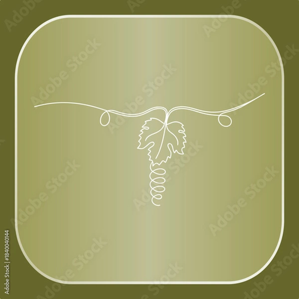 Obraz Simple Grape Vine Line Drawing